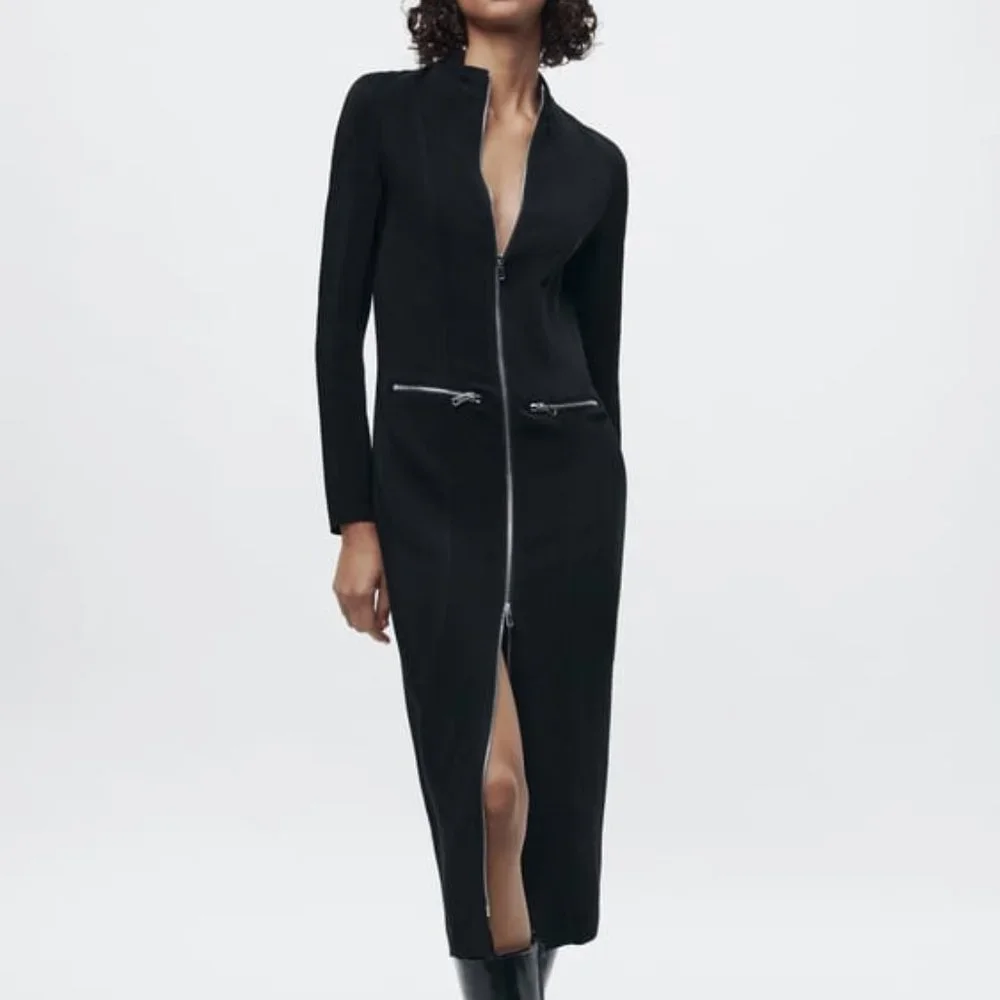 NWT ZARA ZIPPER MIDI DRESS ZW COLLECTION XS, S, XL, M